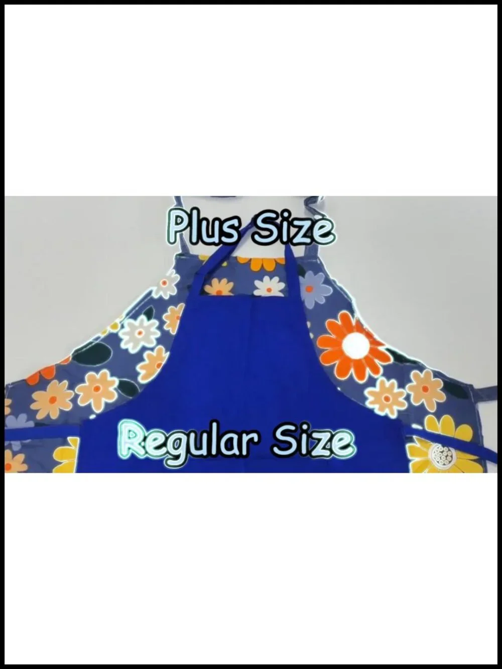 Unisex Plus Size Bib Apron with Pockets - 5 Pockets Adjustable Neck
